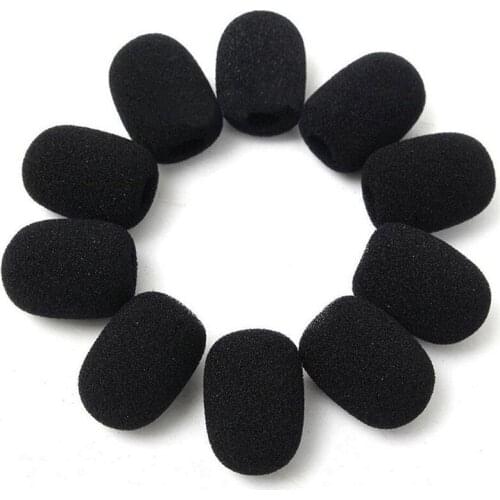 35*25*10mm 5pcs/lot Replacement Mic Cover Windshied Headset Foam Microphone Cover Telephone Headset Microphone Windscreen