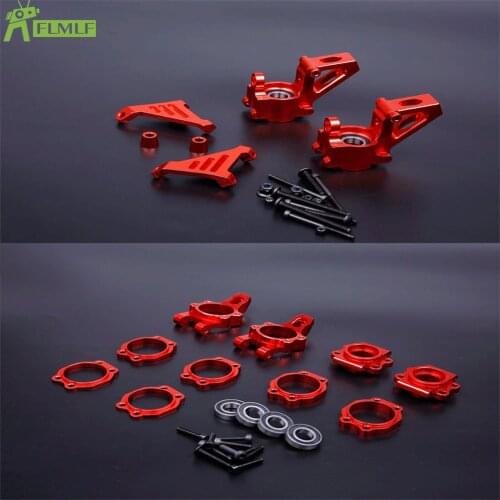 Alloy CNC Front and Rear Wheel Hub Carrier Set Fit for 1/5 HPI ROFUN ROVAN KM BAJA 5B 5T 5SC RC CAR Toys PARTS