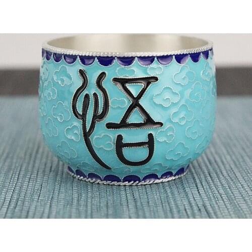 High grade 999Silver Products Hand made Tasting cup Kung Fu Teacup gift for family and friends kitchen office tea set