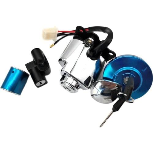 Motorbike Ignition Switch Gas Cap Helmet Kit For Honda Shadow VLX VT 400 600 750