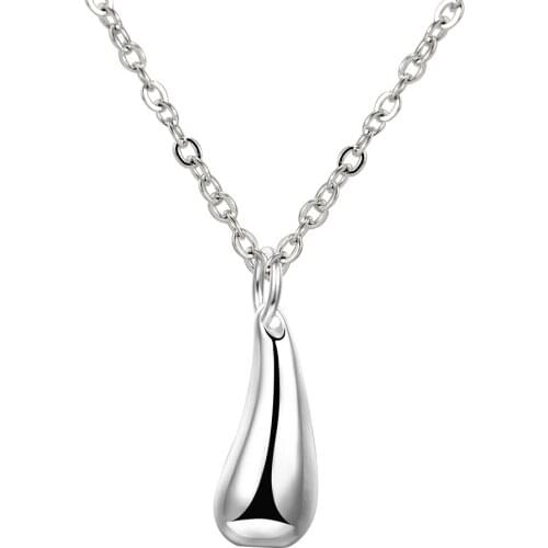 ZEMIOR Water Drop Fashion Unisex Pendant Necklaces For Women And Men Simple White Necklace Birthday Gift Jewelry Give Friend