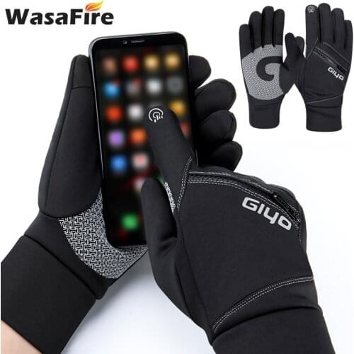 Winter Cycling Gloves Full Finger Torch Screen Bicycle Gloves Thermal Fleece Women Men MTB Bike Gloves for Fishing Running