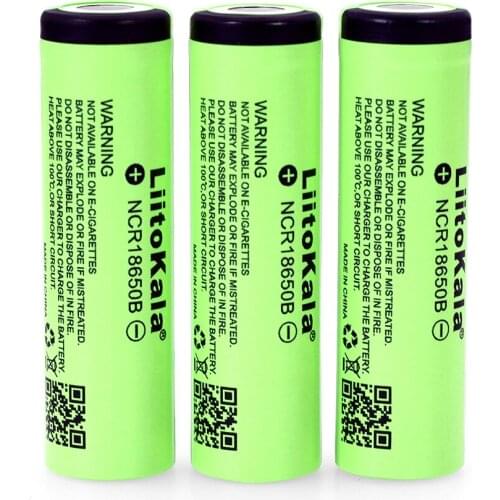 10PCS 2021 Liitokala New original 18650 3400mAh lithium battery NCR18650B 3.7V battery for flashlights