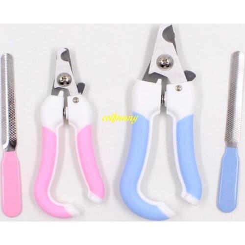 100sets/lot Professional Pet Nail Clipper Dogs Grooming Cats Nail Trimmer Clippers With free file Pet Grooming Supplies