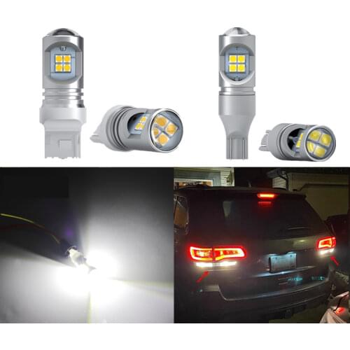 2 pair T20 W16W 921 White Canbus Error Free Car LED Backup Reverse Light For Jeep Grand Cherokee WK2 2011-2019