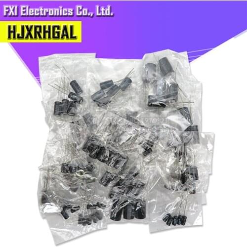 210Pcs/lot 25 Values 0.1uF ~ 220uF Electrolytic Capacitors Assortment Kit Set 16V/25V/35V/50V DIP Capacitor Pack 1uF 10uf 47uf