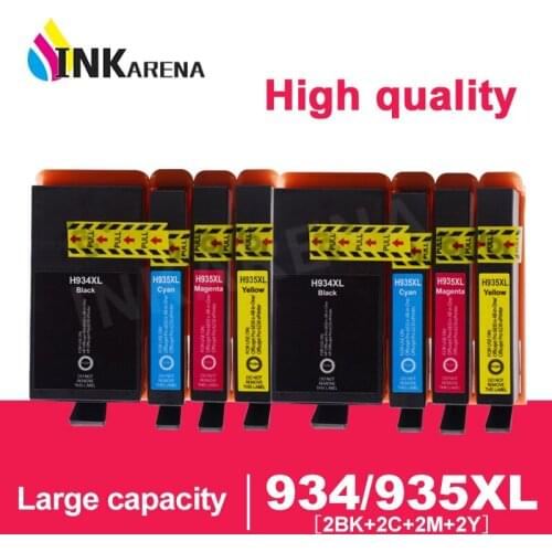 INKARENA 8 Pcs Compatible Ink Cartridge for HP 934 935 XL for HP Officejet pro 6230 6830 6835 6812 6815 6820 Printer with chip
