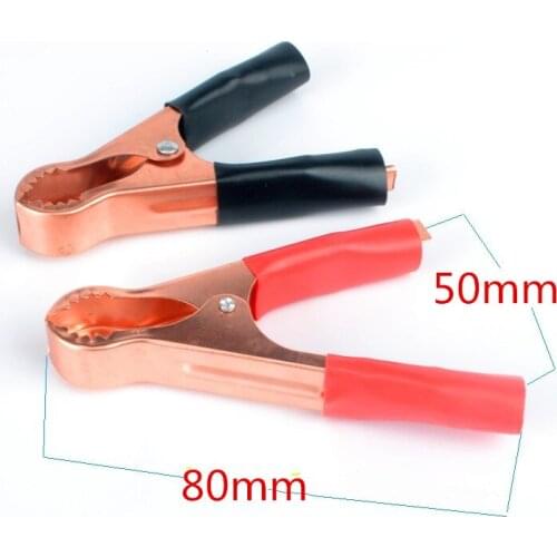 80mm Hot Car Alligator Clips Battery Clamps Crocodile
