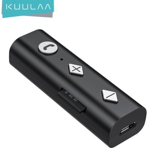 KUULAA AUX Adapter Bluetooth 5.0 Receiver 3.5mm for Headphones Speaker Music Bluetooth Transmitter for Car Audio Receiver