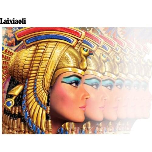 Full Square round Drill 5D DIY Diamond Painting Egypt queen Ancient woman 3D Embroidery Cross Stitch Mosaic rhinestone new hot