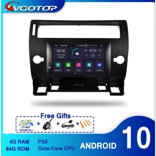 AVGOTOP Android 10 Car Auto Radio for CITROEN C4 MP3 MP4 Navigation Vehicle GPS Multimedia