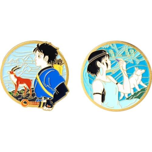 BG1418 Anime Ghost Pins Cute Cartoon Brooch Pin for Women Brooch Badge Pin Metal Collar Brooches for Men Jewelry