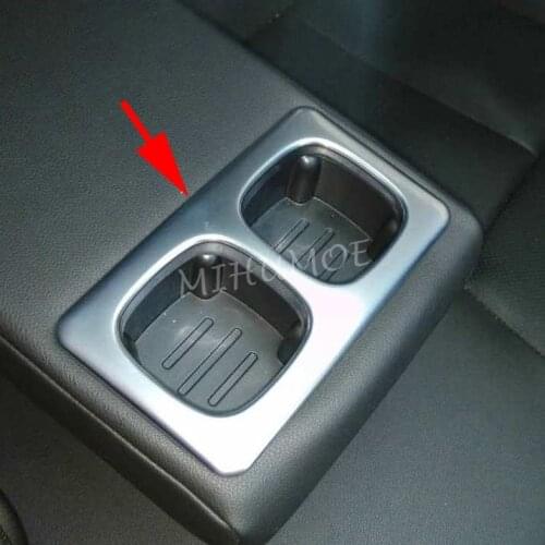 For Nissan Qashqai J11 2014 2015 2016 2017 2018 2019 2020 Interior Matte Chrome Rear Seat Water Cup Holder Cover