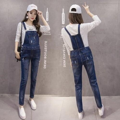 High Quality Jeans Maternity Denim Pants For Pregnant Women Pregnancy Jeans Jumpsuit Overalls Loose Adjustable Bib Pants Spring