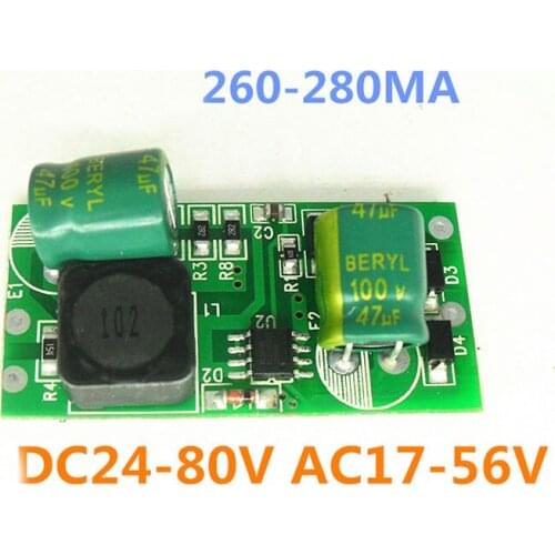 Electric Vehicle DC24-80V Step-down Driver Output 1-8W LED Constant Current Drive Power Supply with IC for Emergency Lamp 20pcs