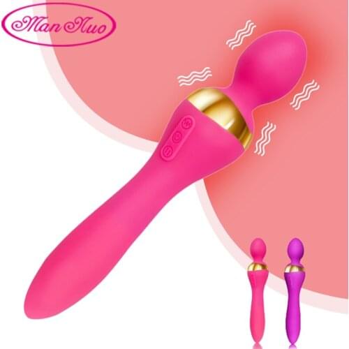 Man Nuo Dildo AV Clitoral Vibrator Orgasm Magic Wand for Women Clitoris Stimulator USB Rechargeable Massager Sex Toys for Adults