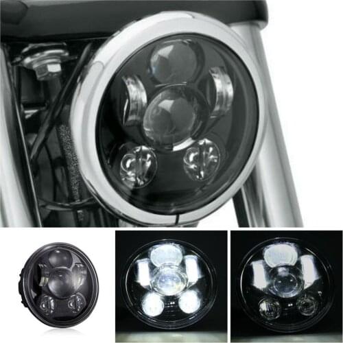 5-3/4" 5.75" LED Headlight Projection Motorcycle Headlight for Sporster XL 1200 883 Dyna Glide Fat Bob Street Bob