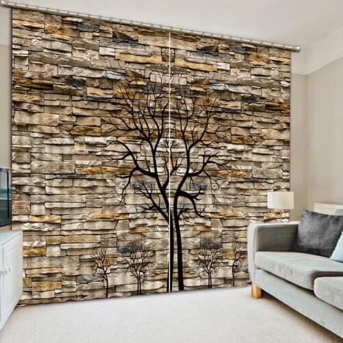 Customize buyer size brick abstract tree Fashion 3D Home Decor Beautiful Home Decoration