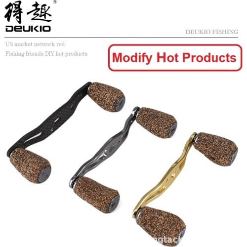 DEUKIO Fishing Reel Handle Knob Aluminum Alloy Metal Rocke Double Handle for Baitcasting Fishing Reel Tackle Tools DAIWA Wheel