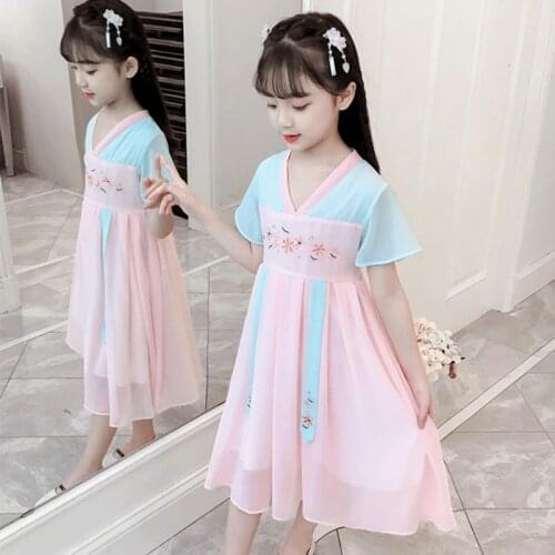 Summer Dress For Girls Short Sleeve Dress Girl Big Girls Party Dress Kids Summer Clothes For Kids Girl 6 8 10 12 13 14 Year