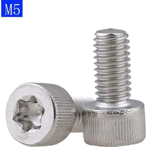 M5 - 0.8 (5mm) A2 304 Stainless Torx Allen Bolts Socket Cap Screws Hex Head DIN 912 bolts