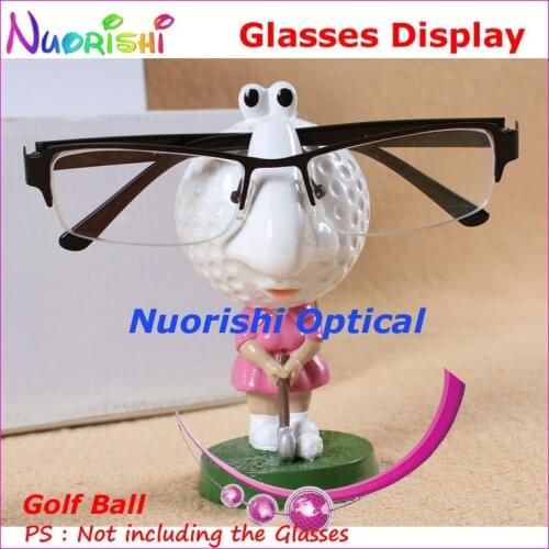 Store Household Car Decoration Cute Cartoon Golf Ball Eyeglass Sunglasses Glasses Display Stands Props Shelf CK02 Free Shipping