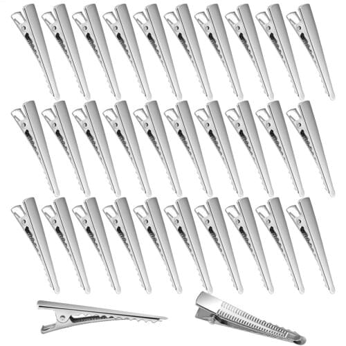 50pcs/lot Metal Crocodile Clips Cable Lead Testing Metal Alligator Clips Clamps Hair Clips Hairpins 50mm