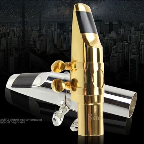 Music Fancier Club Professional Tenor Soprano Alto Saxophone Metal Mouthpiece Gold Plated Sax Mouth Pieces Accessories 5 6 7 8 9
