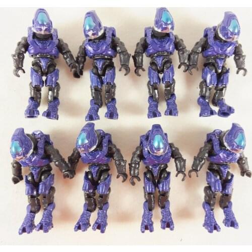Lot of 8pcs Halo Construx Mega Bloks Covenant Purple Elite Ranger Mini figures Building Toys