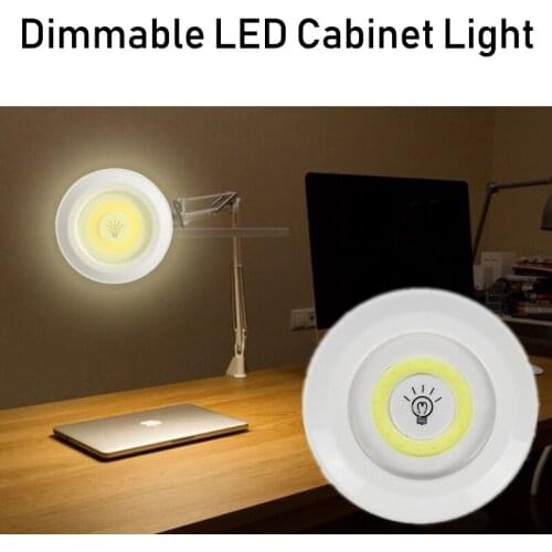 New Dimmable LED Under Cabinet Light Wireless Remote Control LED Closets Lights For Wardrobe Bathroom Night Lighting Dropship