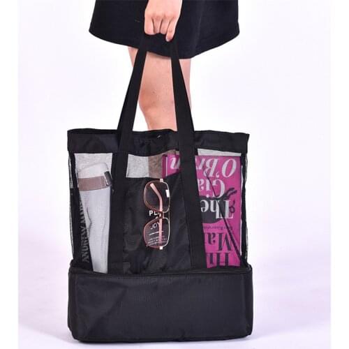 Sunbeach Beach Bag With Insulated Cooler Net The Picnic Bag