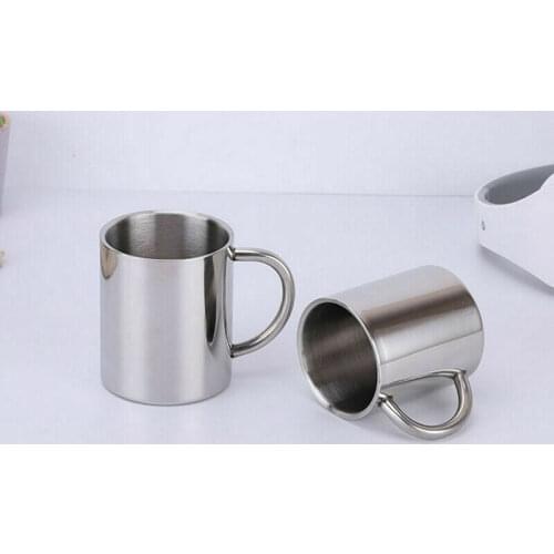 Stainless Steel Cup Mug Drinking Coffee Beer Picnic Camping Travel Portable Mug 220-400ml