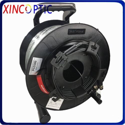 Robust PCD380 Fiber Optic Cable Reels with Winder 380mm,Unbreakable Plastic Audio Signal Mobile Cable Car/Tow Spool Winding Drum