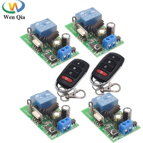 AC 85~250V 10A rf Relay receiver with Universal remote control 220V1CH 433Mhz Wireless Receiver Module controller for light/lamp