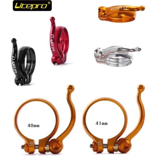 41mm 40mm Aluminum Alloy Folding Bicycle Seatposts Clamps Bike Seat Tube Clamp Ultralight 32g do hon Folding Bike Accessories