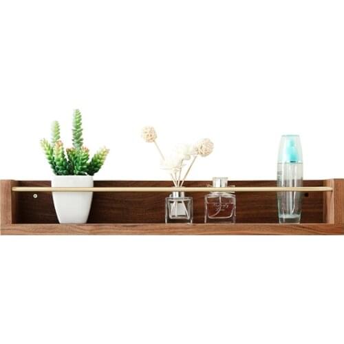 Manufacturers black walnut bathroom rack wall hanging solid wood spice rack cosmetics storage rack customization