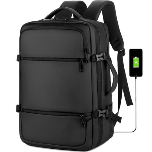 Student Travel Men 's Computer Backpack Double Shoulder Bag Business Commuter Usb Multi-functional Waterproof Air Cushion Strap