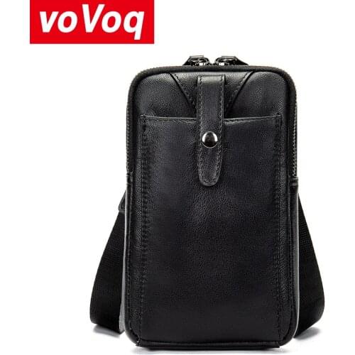Luxury Brand Genuine Leather Man Shoulder Bag Fashion Vertical Flap Cow Leather Messenger Bag for Male Mens Casual Tote Handbag