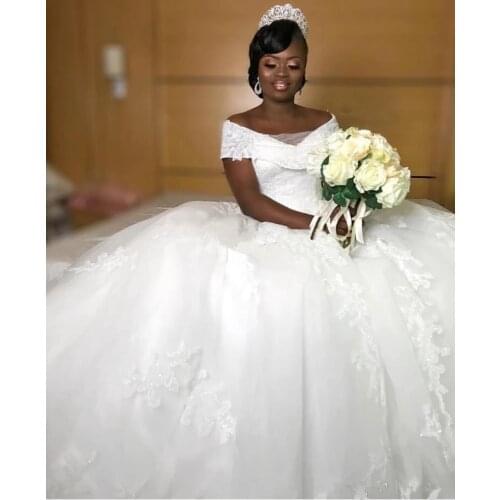 Wedding Dresses For Nigerian African Bride Arabic Bride Robe Ball Gown Vintage Wedding Dress Maternity Pregnant Bridal Gown