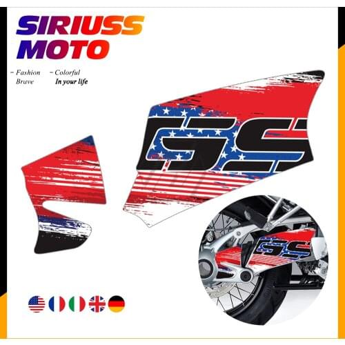 Motorcycle USA Italy Flag Reflective Decal Case for BMW R1200GS R1250GS GS Adventure 2004-2013