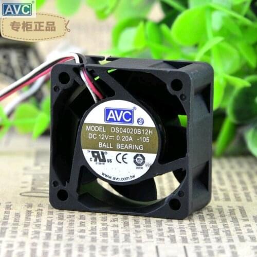 For AVC DS04020B12H 4cm 1U server fan switch 4020 12V 0.20A axial cooling fan