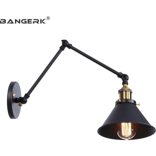 Vintage Adjustable Swing Sconce Wall Lights Edison Loft Style Long Arm LED Wall Lamp Decor Home Art Fixtures Indoor Lighting