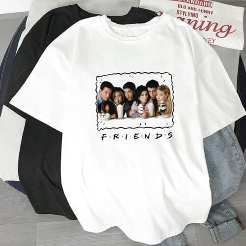 F.R.I.E.N.D.S Print Summer Graphic Friendship T-Shirt Fashion Fun Retro Top Women O-Neck Short Sleeve Fun Retro Top