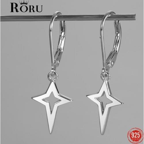 S925 Sterling Silver Earrings Hollow Star Sweet Earrings Fashion Temperament Exquisite Ear Jewelry for Women Gift