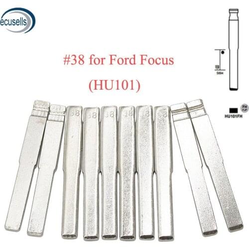 10pcs/lot, Remotes Flip Blade 38# for KD Remote Key, HU101 Blade for Ford Focus Mondeo CMAX FIESTA GALAXY