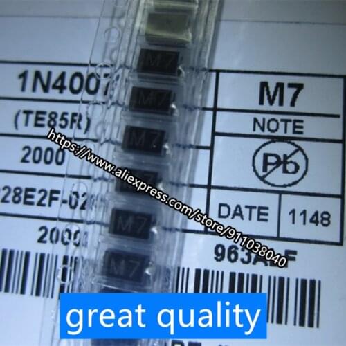 100PCS/LOT SMD rectifier diode IN4007 1N4007 M7 DO-214AC SMA package new spot
