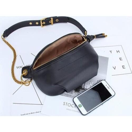 2020 fashion new chain bag chest bag womens shoulder bag straddle waist bag leisure versatile small bag womens leather bag