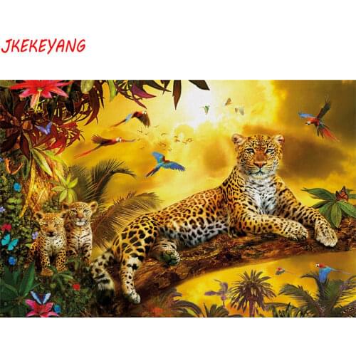 5D DIY square/round Diamond painting leopard Cross Stitch Diamond Embroidery Pattern Rhinestone home decor J1124