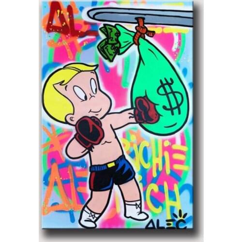 Alec Monopolys Boxing HD Wall Art Canvas Poster Print Canvas Painting Decorative Picture for Office Living Room Home Decor