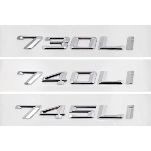 Car Accessory Plastic Metal Trunk Sticker Refitting Letter Number Emblem Badge for BMW 730 740 745 750 760Li E39 E60 F20 X1 X5